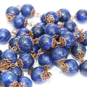 Rosary Beads: Lapis Lazuli and Copper
