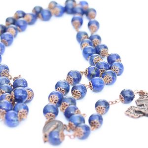 Rosary Beads: Lapis Lazuli and Copper