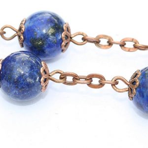 Rosary Beads: Lapis Lazuli and Copper